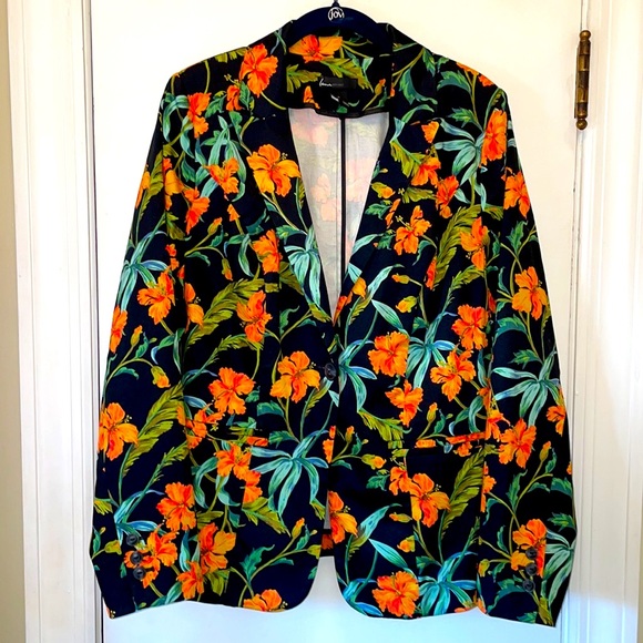 Lane Bryant Floral Jacket Size 14 EUC - Picture 1 of 7